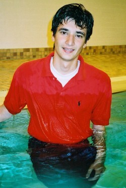 Swimming in a polo shirt