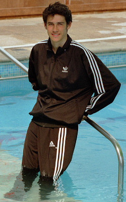Swimming Training in Tracksuit
